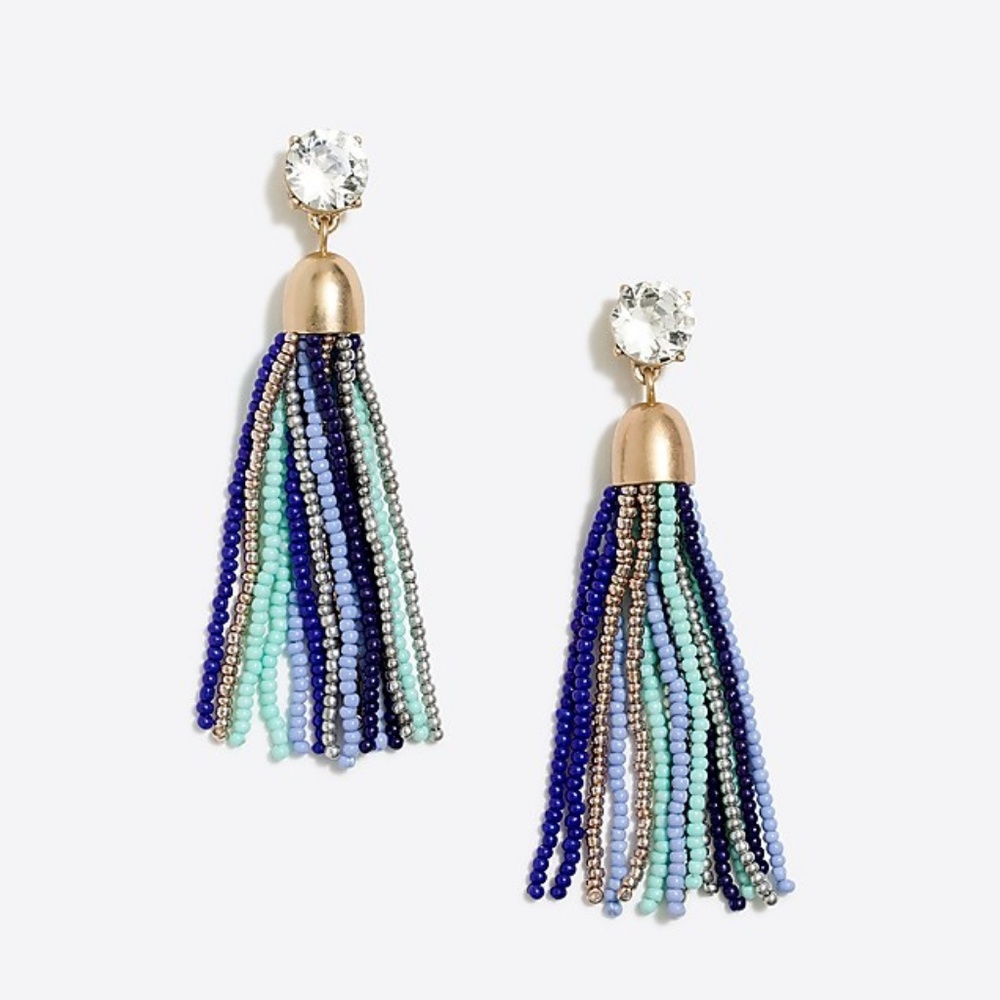 J Crew | Multicolor Tassel Earrings NWT 💙 - Picture 2 of 5